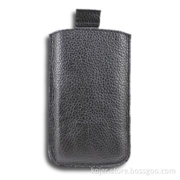 Leather Mobile Phone Case with Retractable Pull-tab, Fine Workmanship in Paint Edge